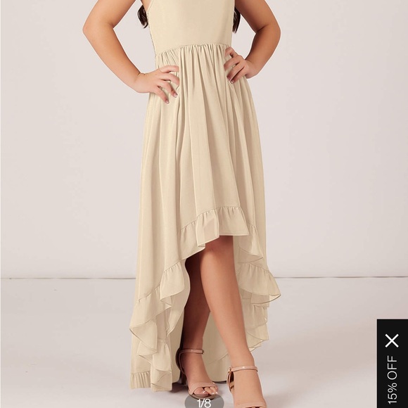 Azazie Junior Bridesmaid chiffon dress - Picture 3 of 10